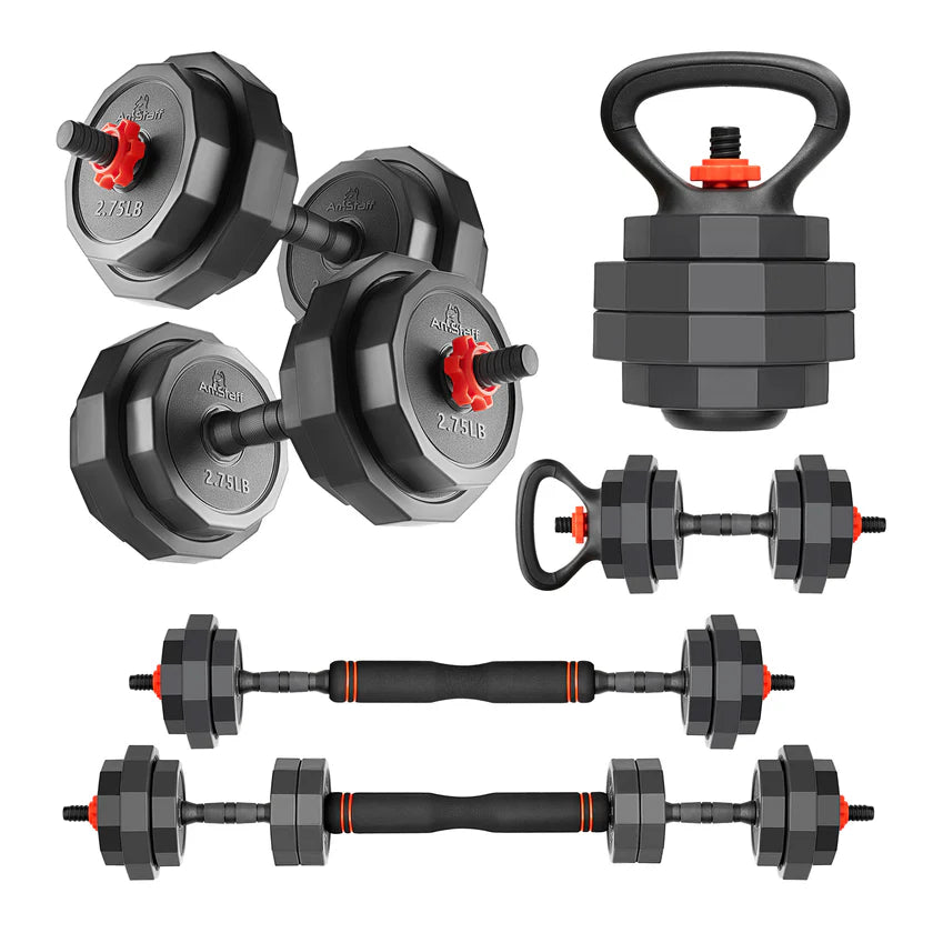 3-In-1 Adjustable Dumbbell Set